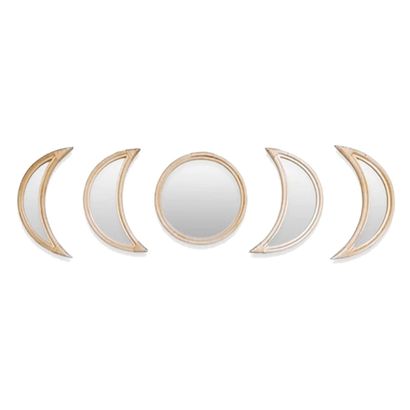 Nordic Style Moon Phase Mirror Set - LivinJoyfully365