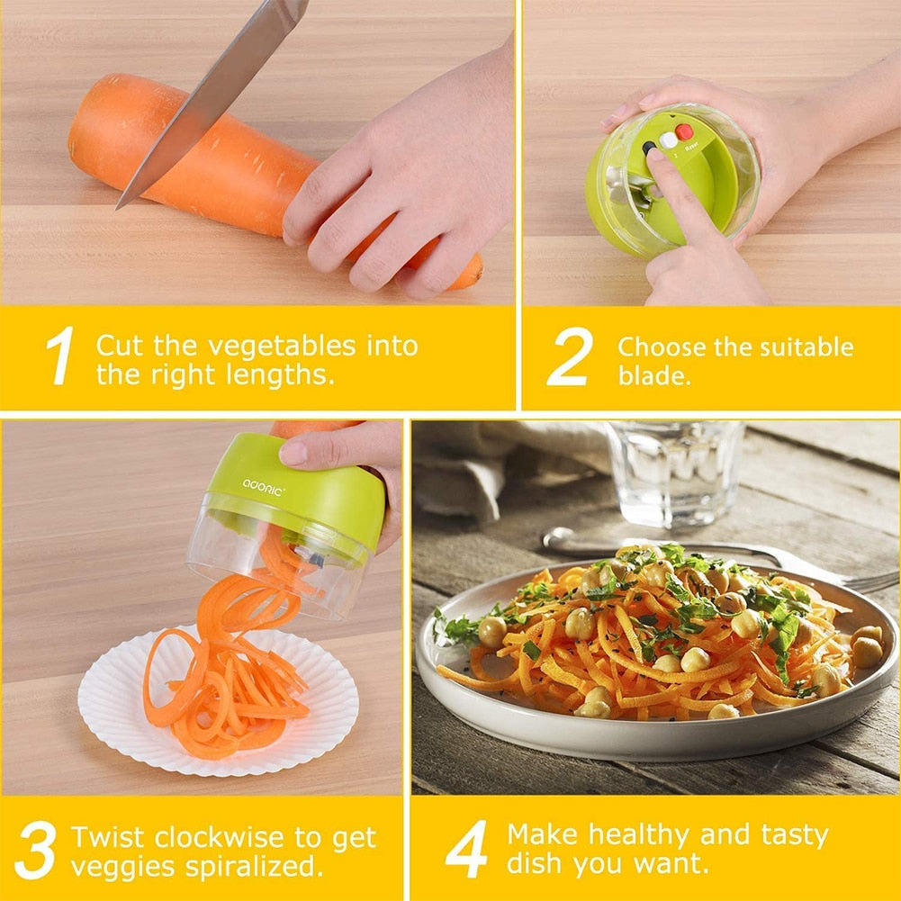 Adjustable Spiral Cutter Grater